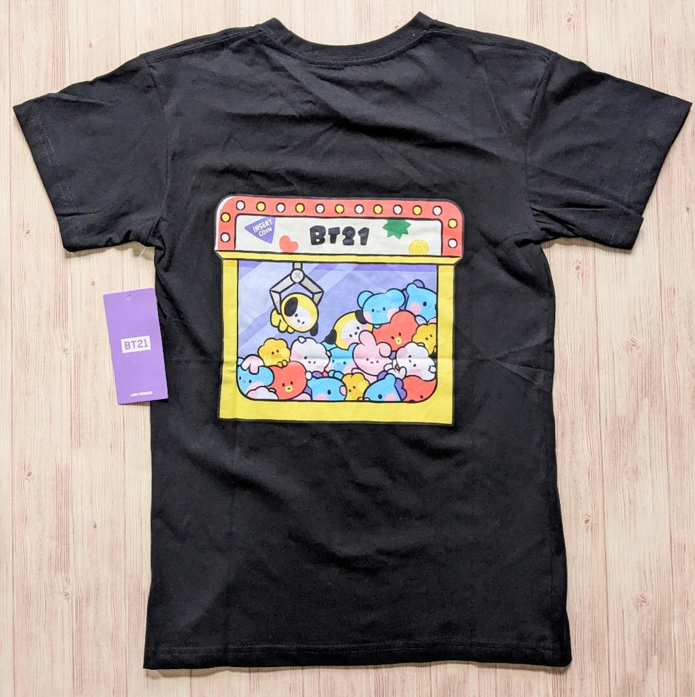 🆕 BT21 Minini Black Short Sleeve T-shirt